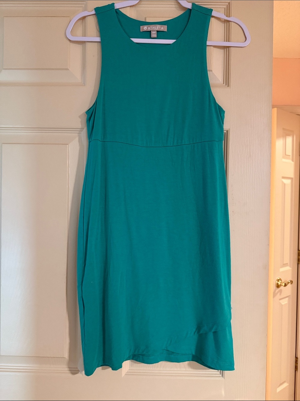 Athleta Teal Crewneck Sleeveless Shift Dress